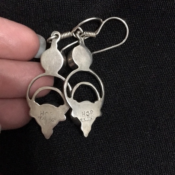 9.25 sterling silver filigree pearl earrings - Picture 6 of 6